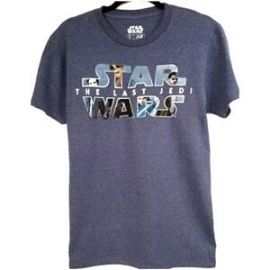 NWT 
Star Wars The Last Jedi
Tee Shirt Blue Gray Men's Small